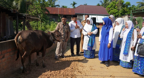 Ketua BKMT Jambi Serahkan Bantuan Hewan Kurban di Muaro Jambi dan Kota Jambi